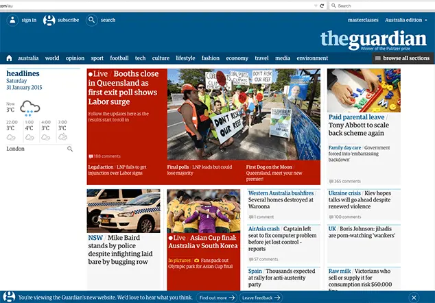 The Guardian website