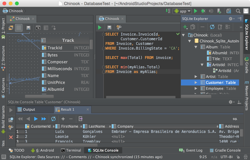 SQLScout in Android Studio
