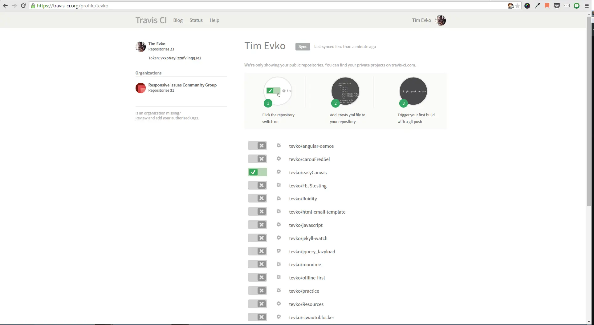 selecting repository