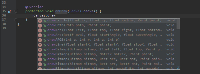 onDraw() — methods example
