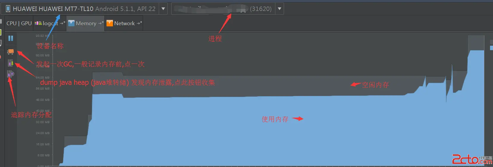 As查看内存泄漏