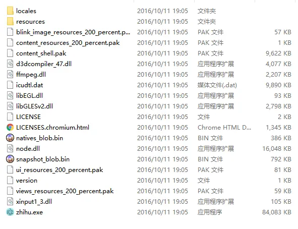 常规打包生成的文件
