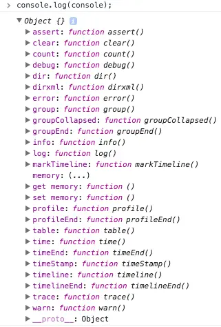 Console.log(console)