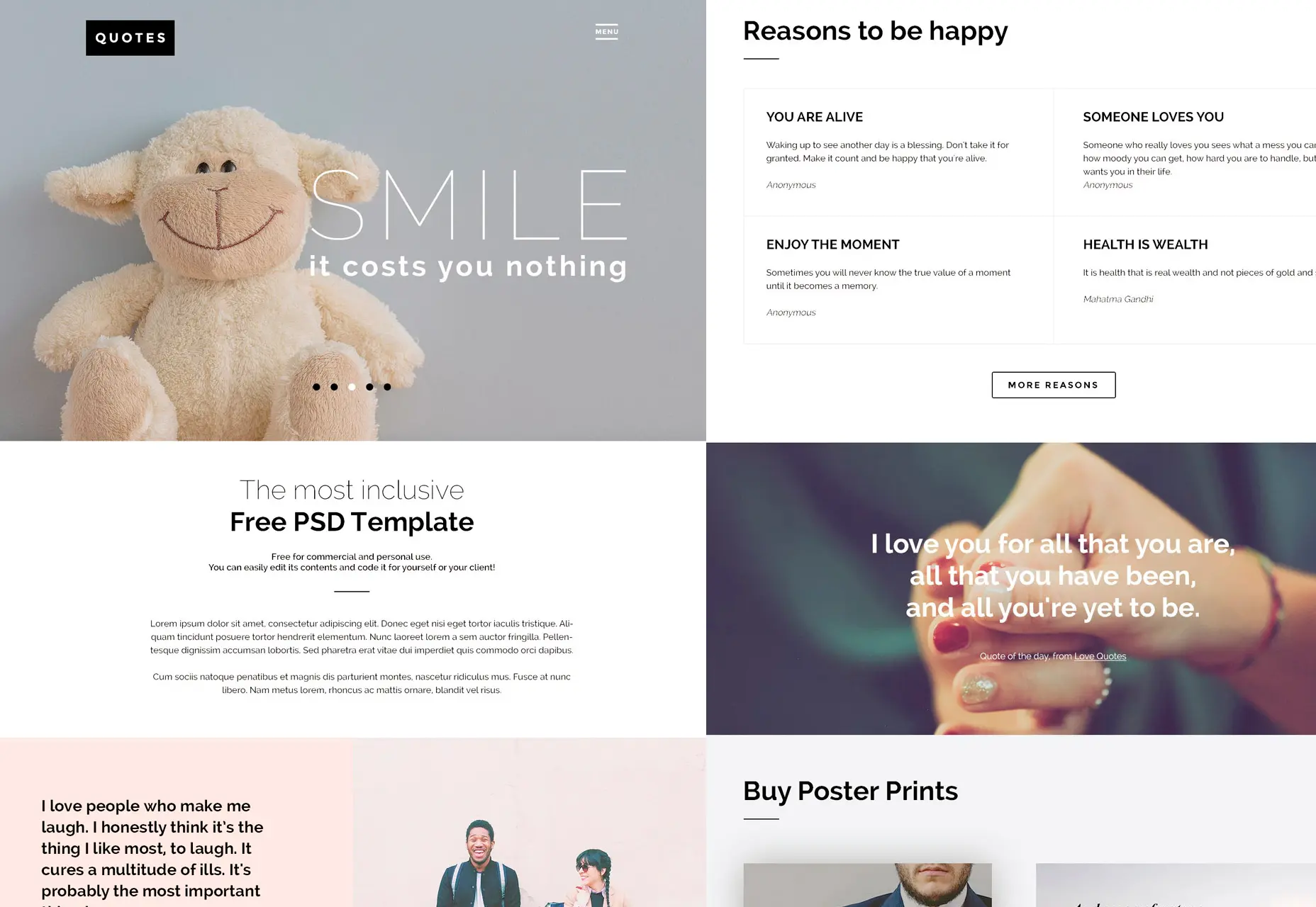 QUOTES: Versatile PSD Website Template