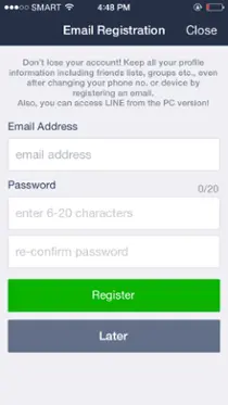 LINE eliminate user onboarding step 1
