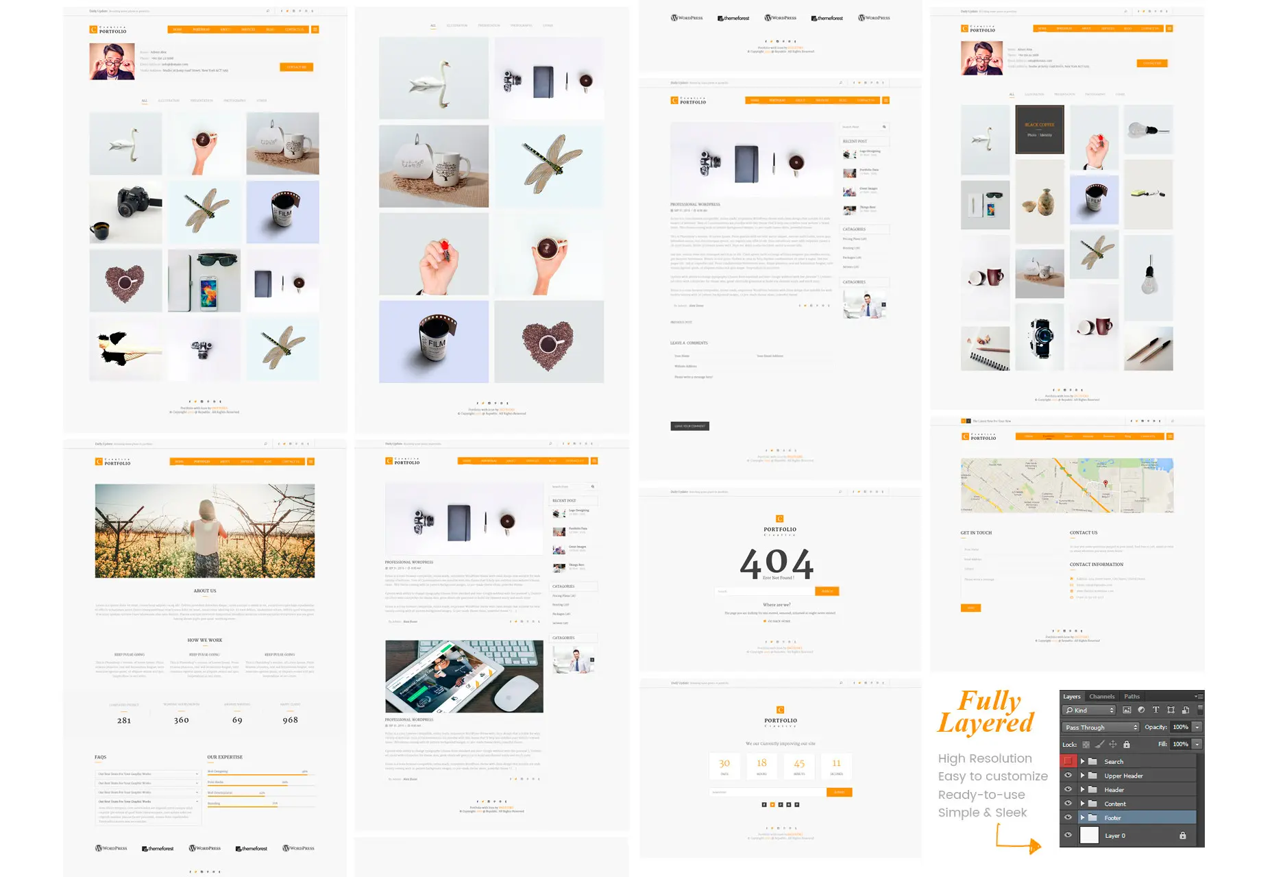 Creative Flat Portfolio PSD Template