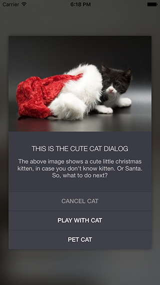 PopupDialog example three PopupDialog example three