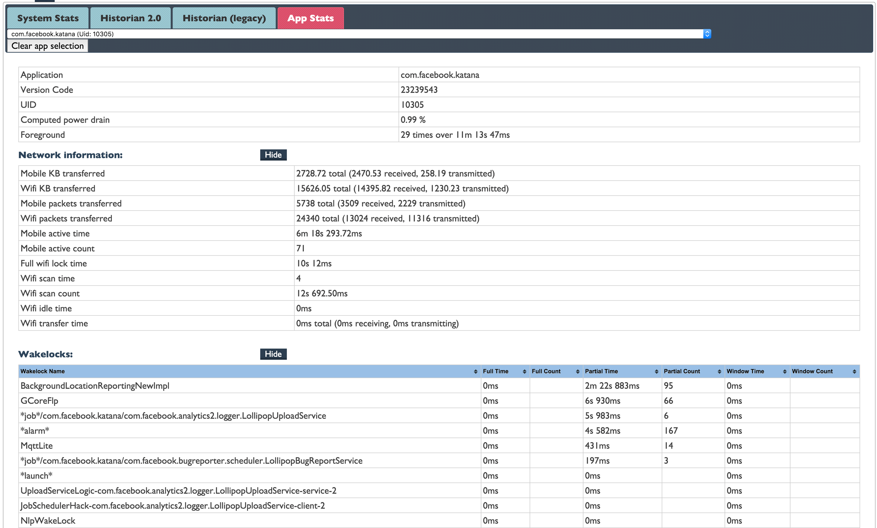 Battery Historian - Understanding battery usage in your android app - App Stats
