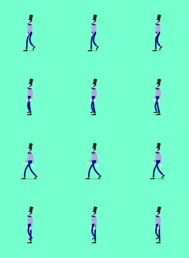 Sprite walk cycle animation 