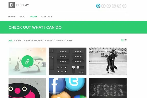 display portfolio psd freebie theme download
