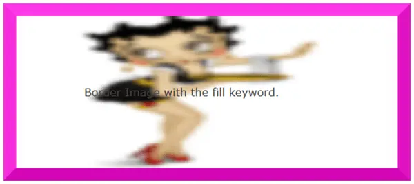 Border image with fill applied.