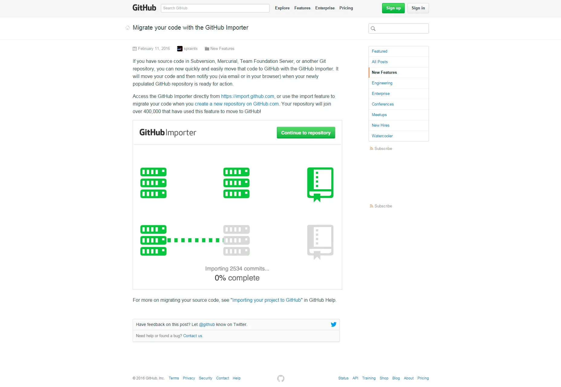 GitHub Importer: Code Migrator