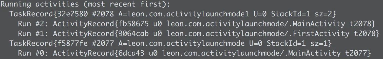 SingleTask案例2-第一次通过FirstActivity启动MainActivity