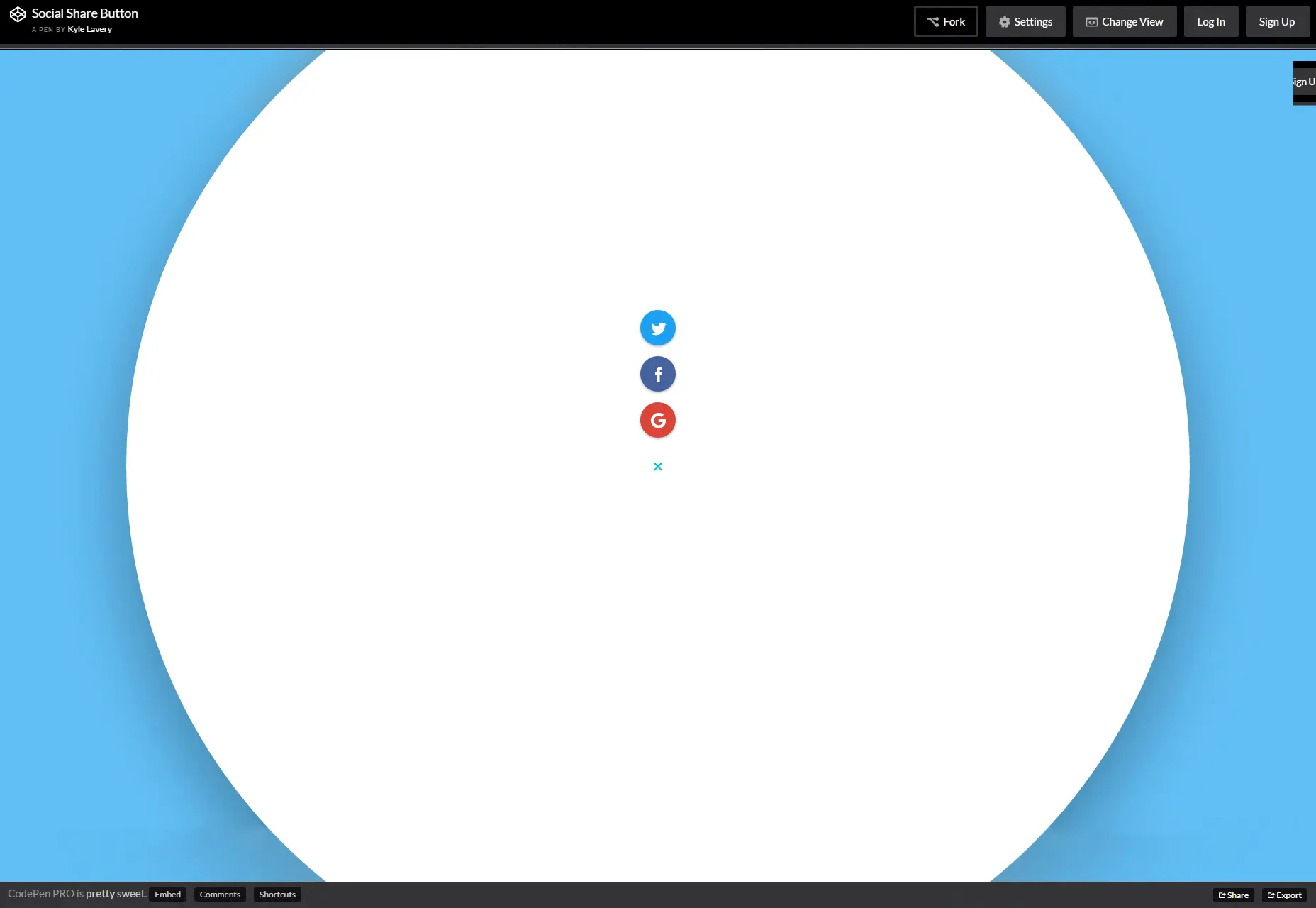 Social Share Expandable Button