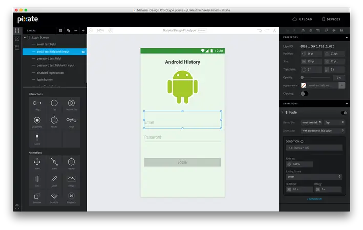 Getting the email text to fade in