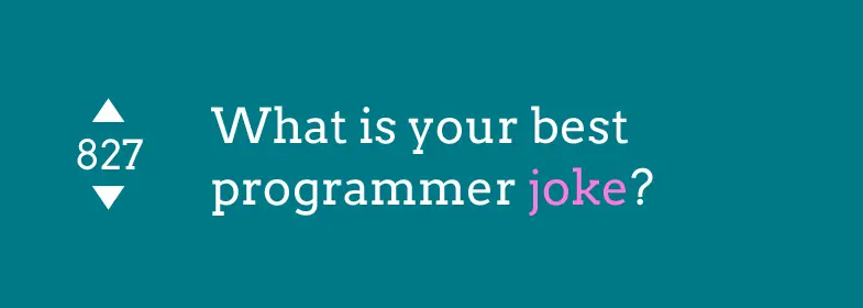 13. What is your best programmer joke?