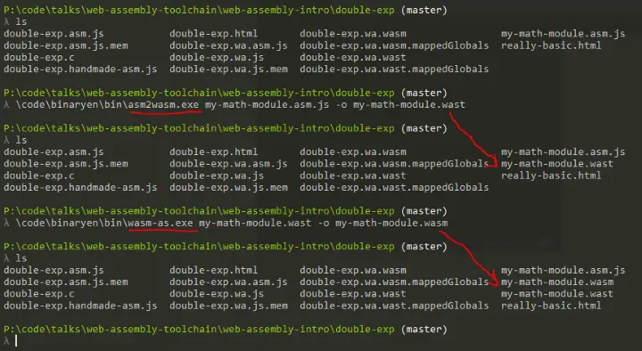 building wasm from asm.js