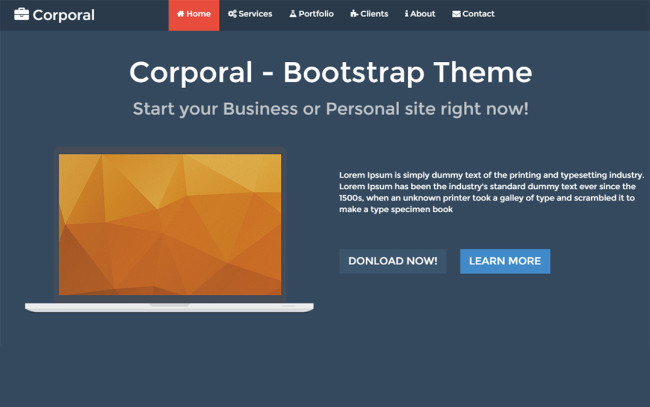 Bootstrap响应式网页模板