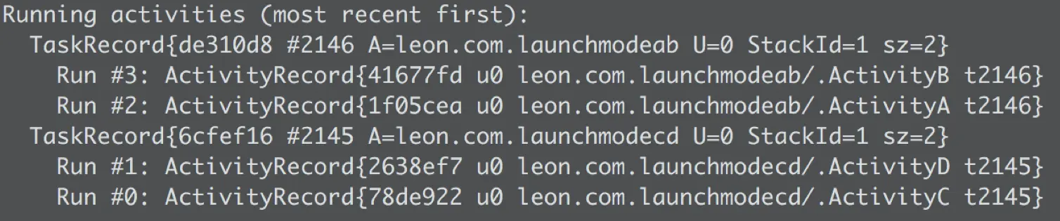 前台任务栈和后台任务栈都已启动