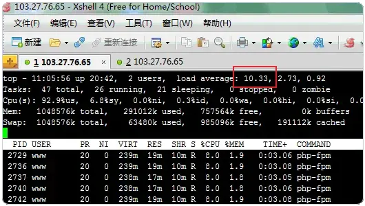 PHP 5.6比PHP 7系统负载高