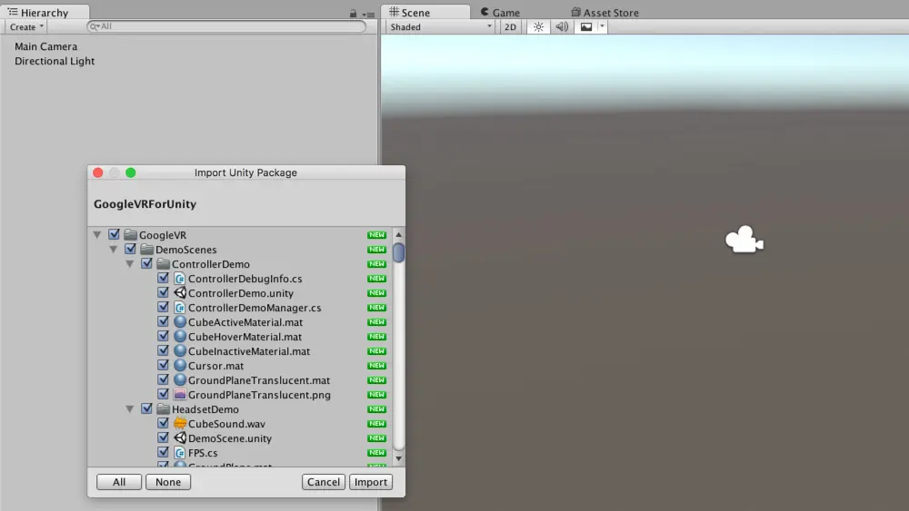 全选并确认导入