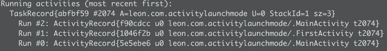 SingleTask案例1-第一次通过FirstActivity启动MainActivity
