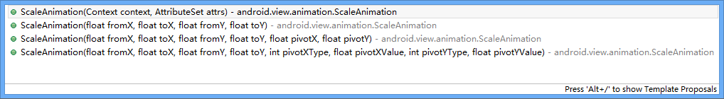 ScaleAnimation的构造函数图