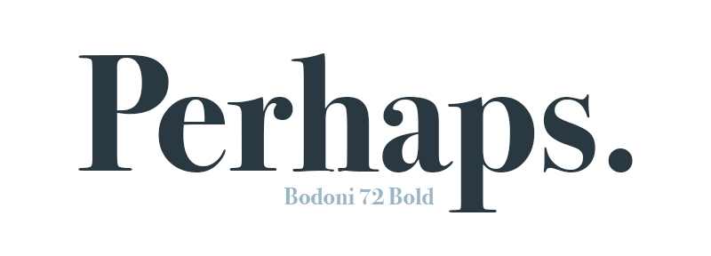 Bodoni submitted by Denise Villanueva, UX Designer and Letterer