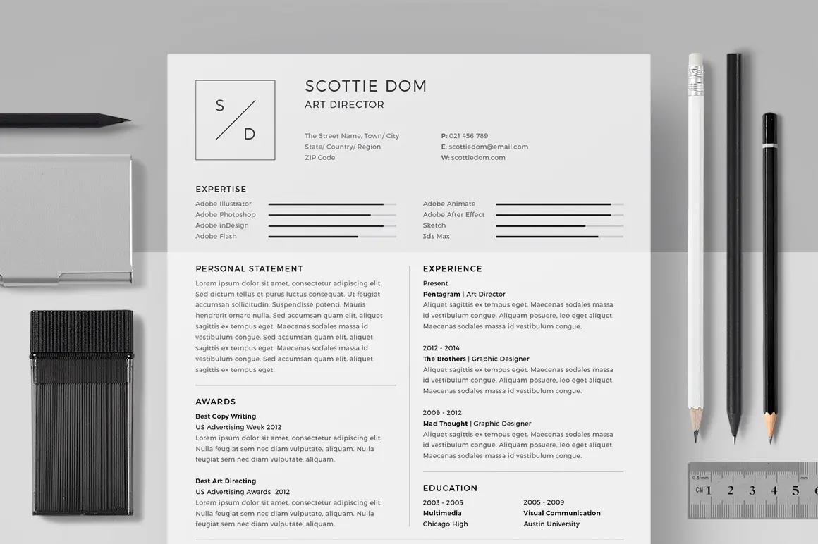 25+ 优质实用简洁的个人简历模板打包下载-稀土区