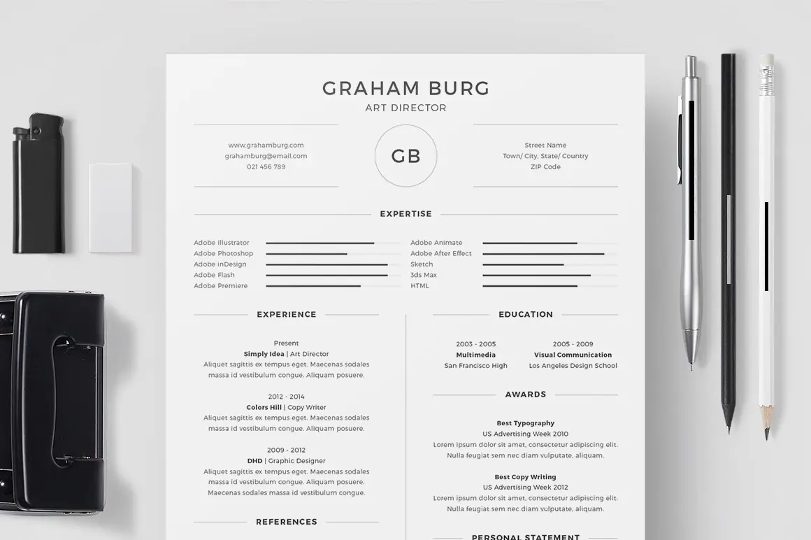 25+ 优质实用简洁的个人简历模板打包下载-稀土区