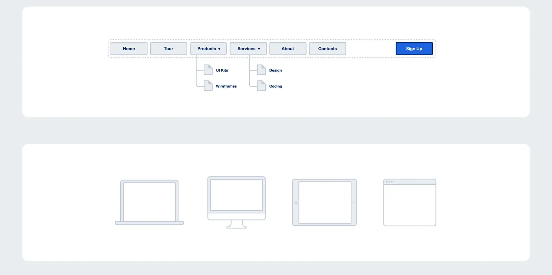 一套精致的MEB风格线框图下载-稀土区