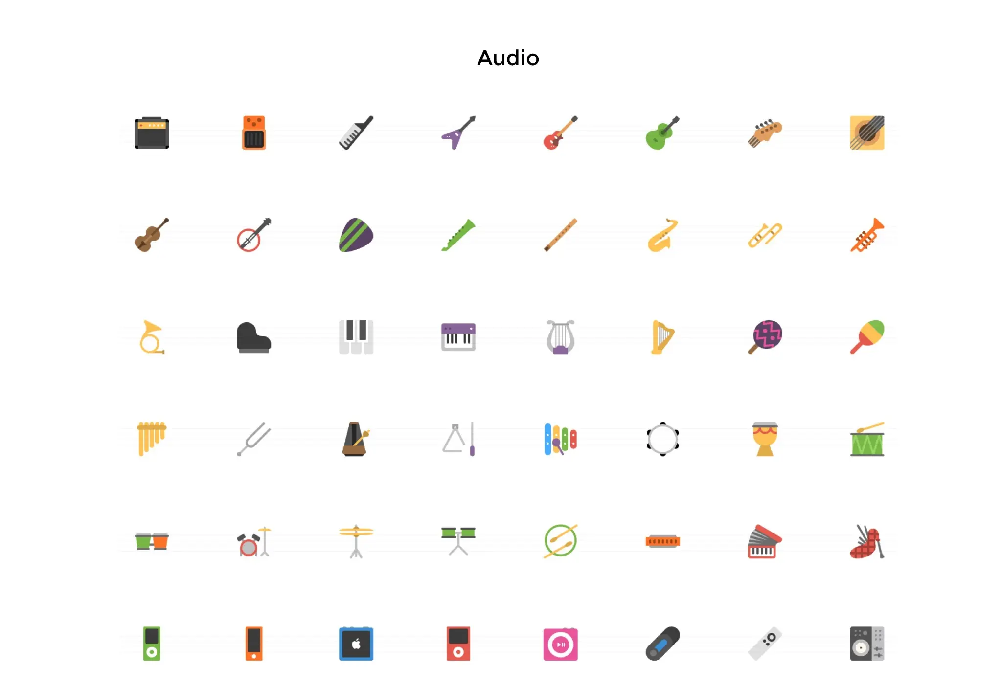 Flat-icon 2000枚多分类简洁精致的icon图标打包下载-稀土区