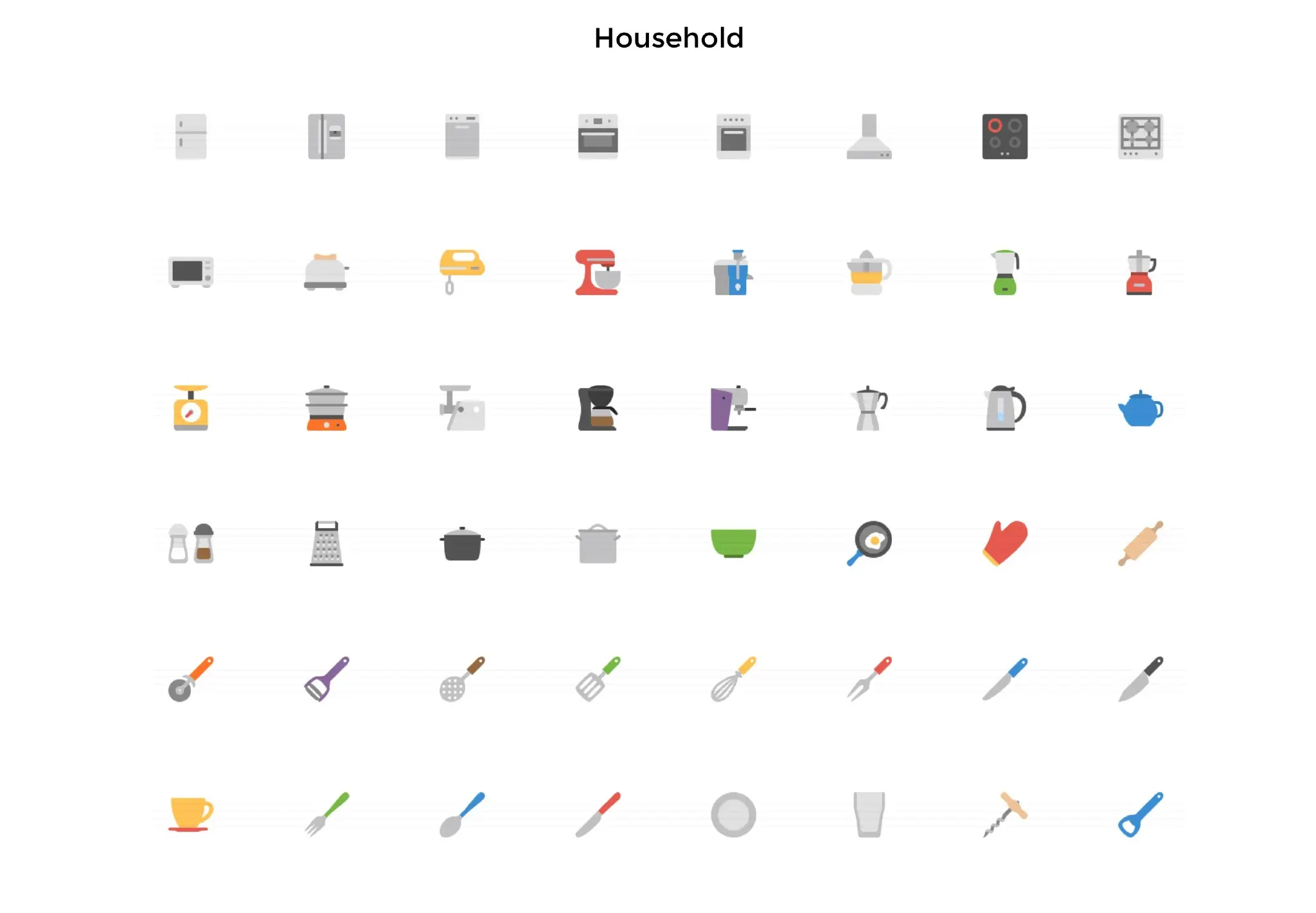 Flat-icon 2000枚多分类简洁精致的icon图标打包下载-稀土区
