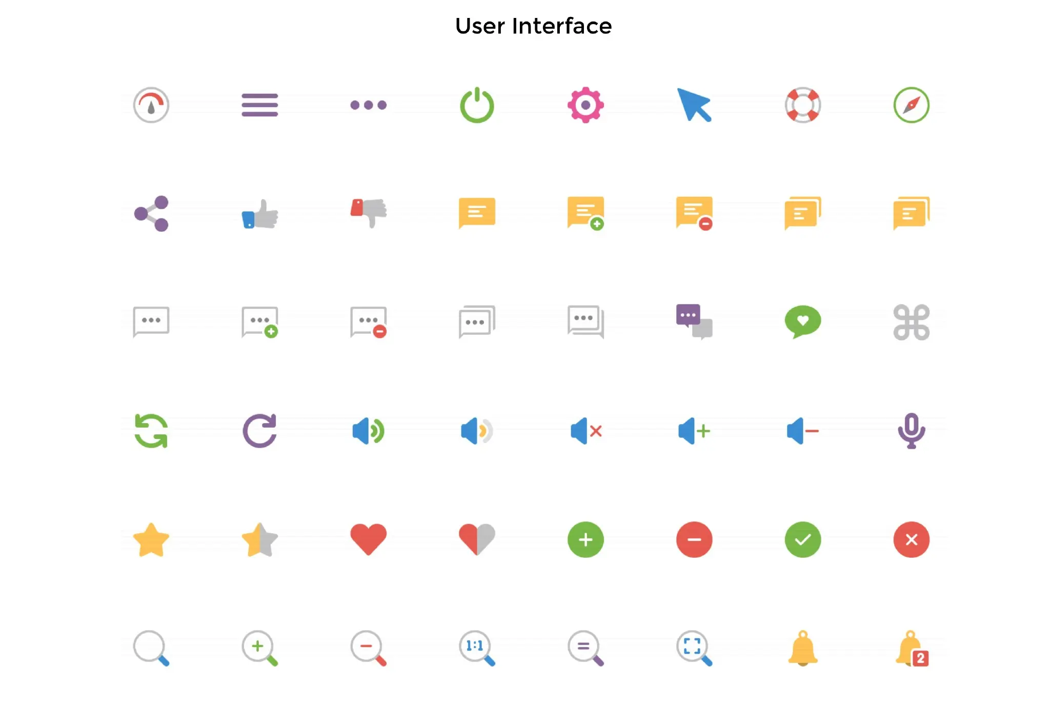 Flat-icon 2000枚多分类简洁精致的icon图标打包下载-稀土区