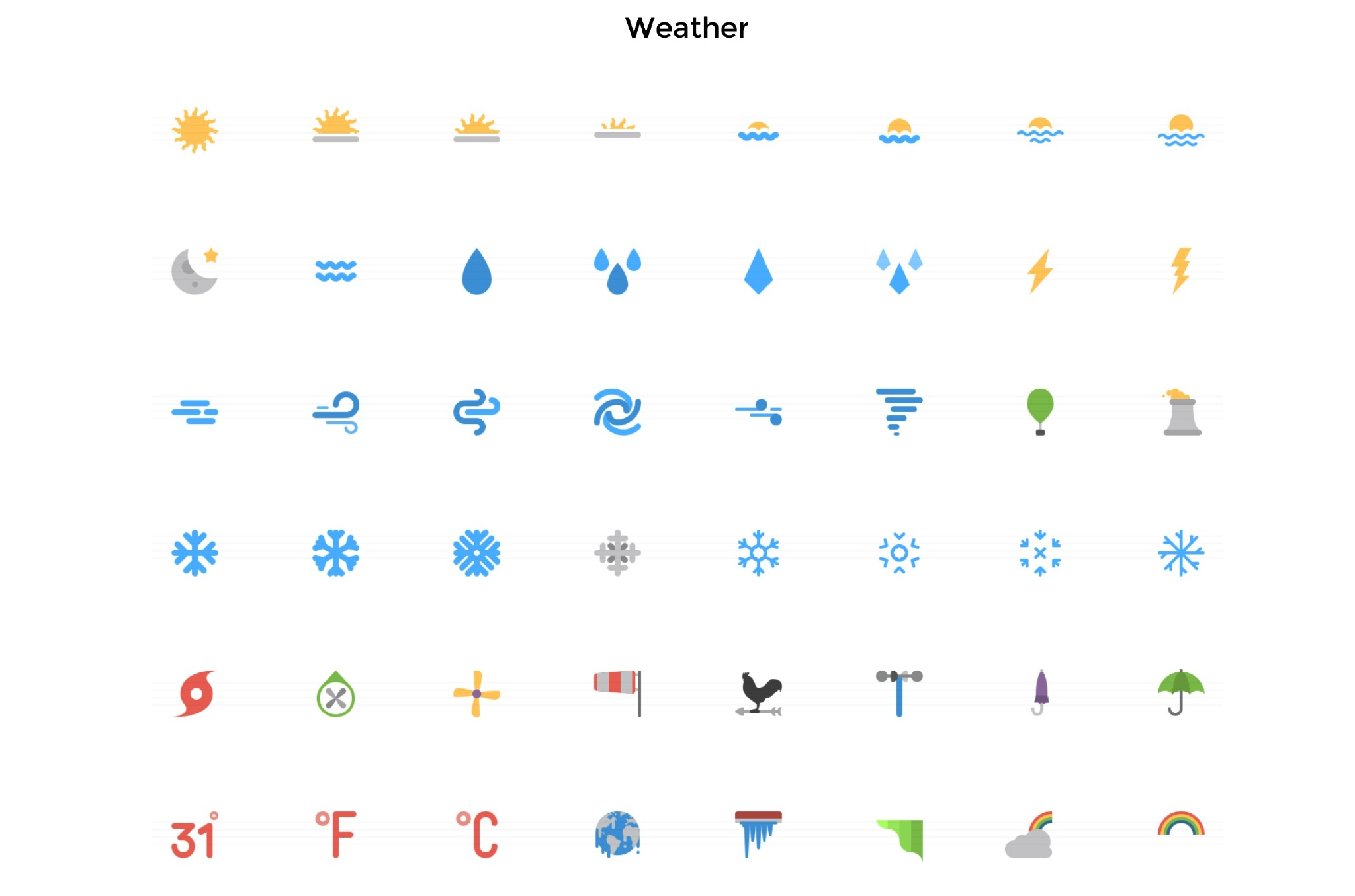Flat-icon 2000枚多分类简洁精致的icon图标打包下载-稀土区