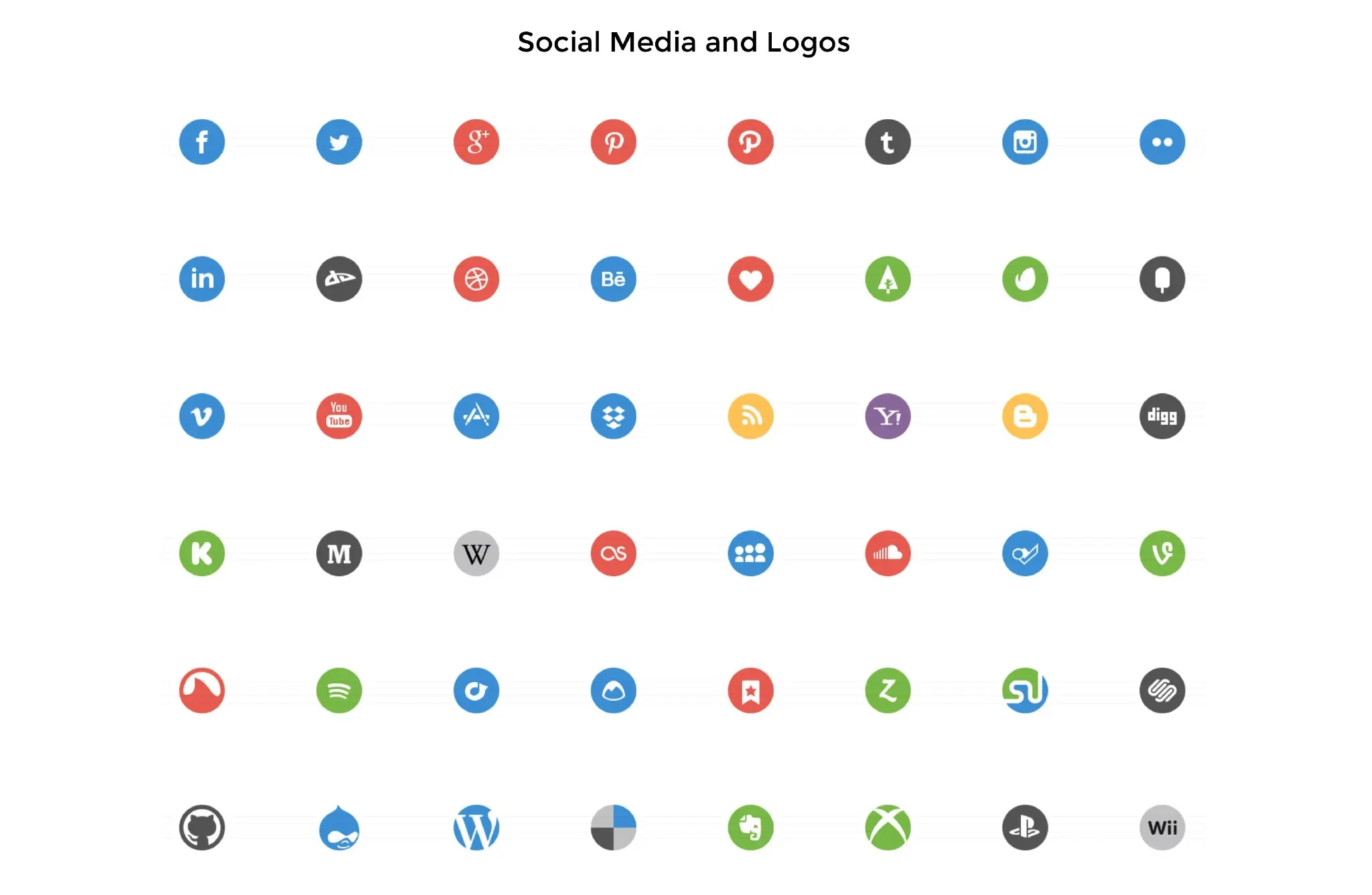 Flat-icon 2000枚多分类简洁精致的icon图标打包下载-稀土区