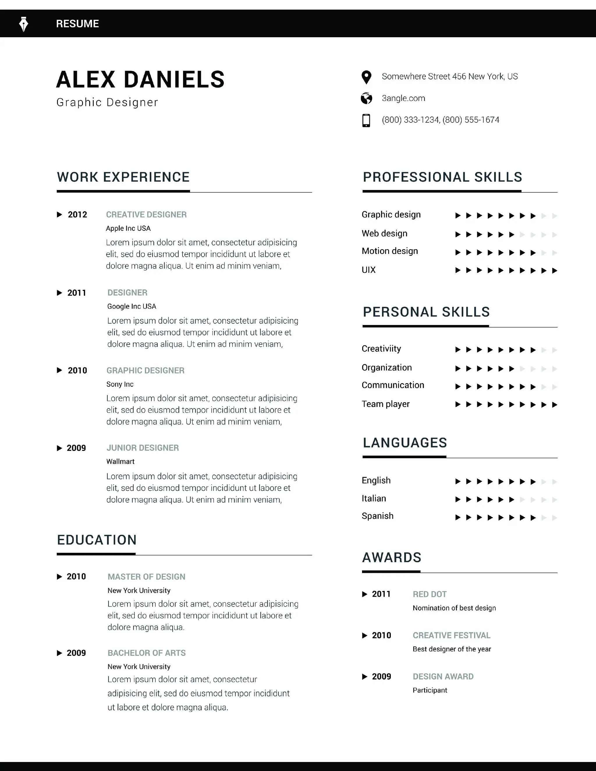 5款精致简洁的个人简历模板-稀土区