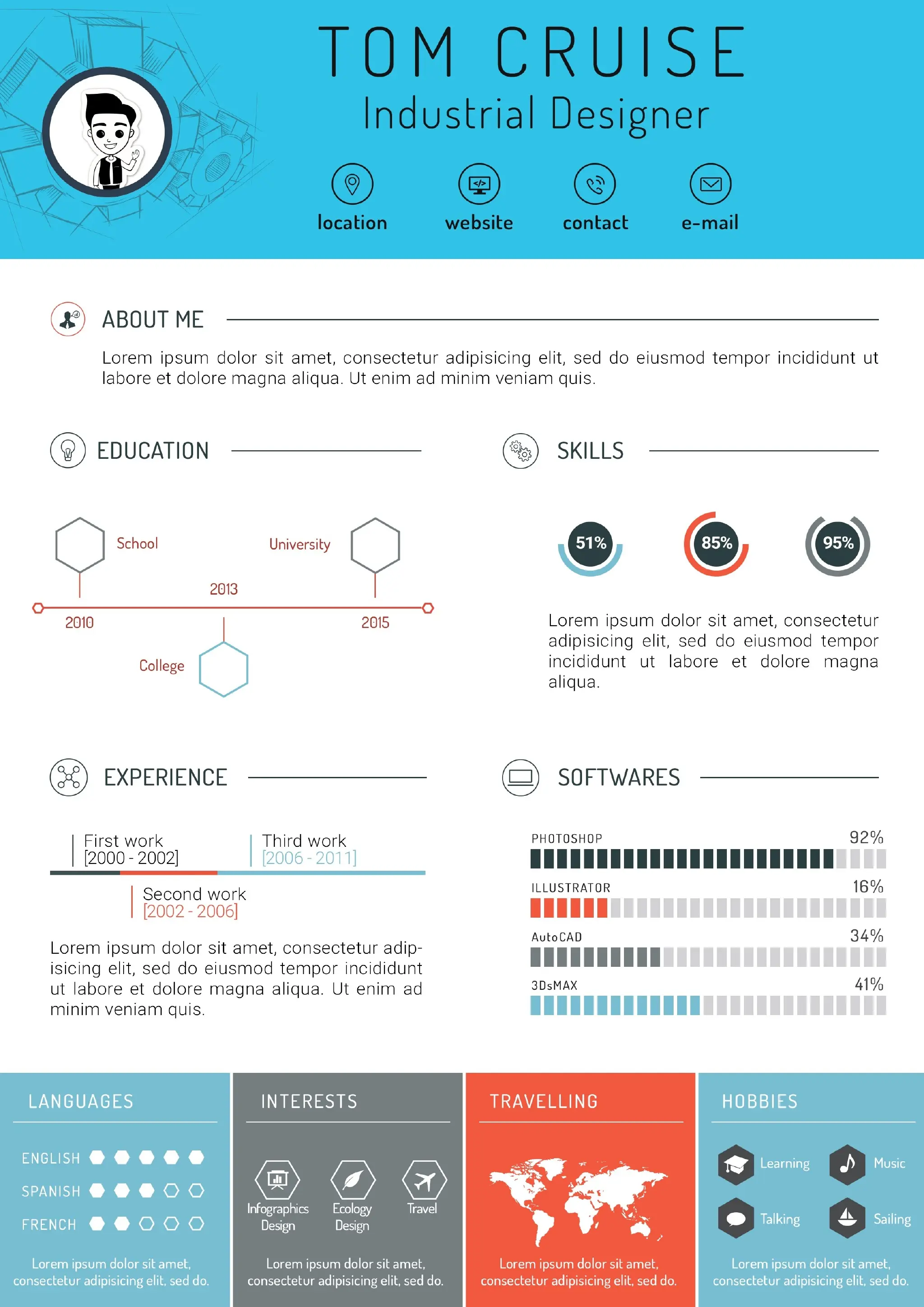 5款精致简洁的个人简历模板-稀土区