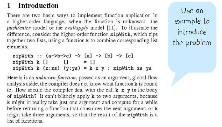 Use an example