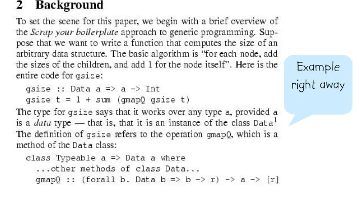 Using examples