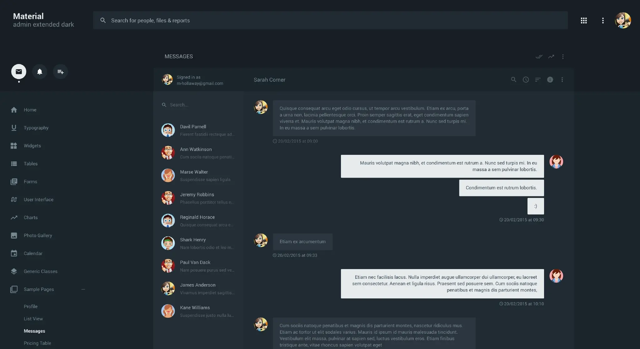 一套 Material Design 风格的管理面板 HTML 模板下载-稀土区
