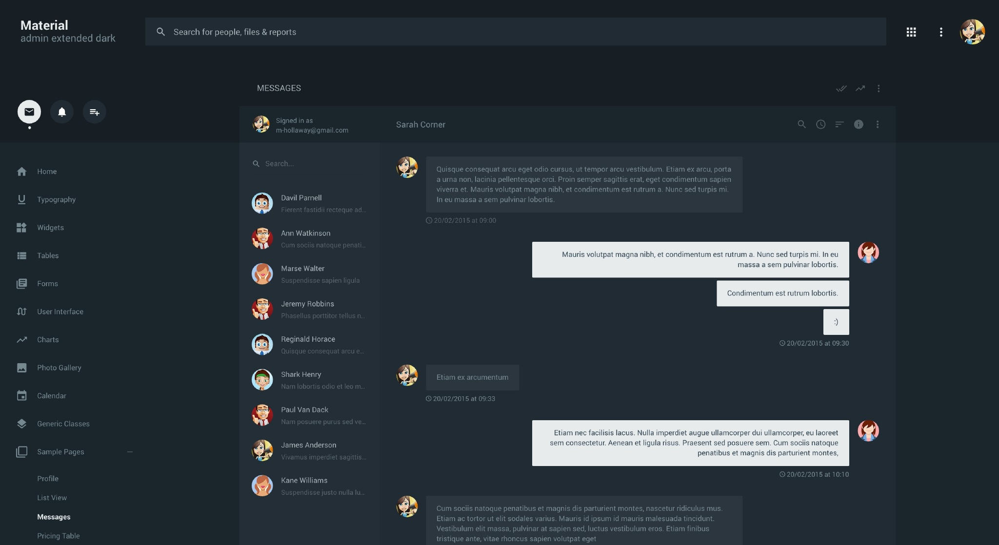 一套 Material Design 风格的管理面板 HTML 模板下载-稀土区