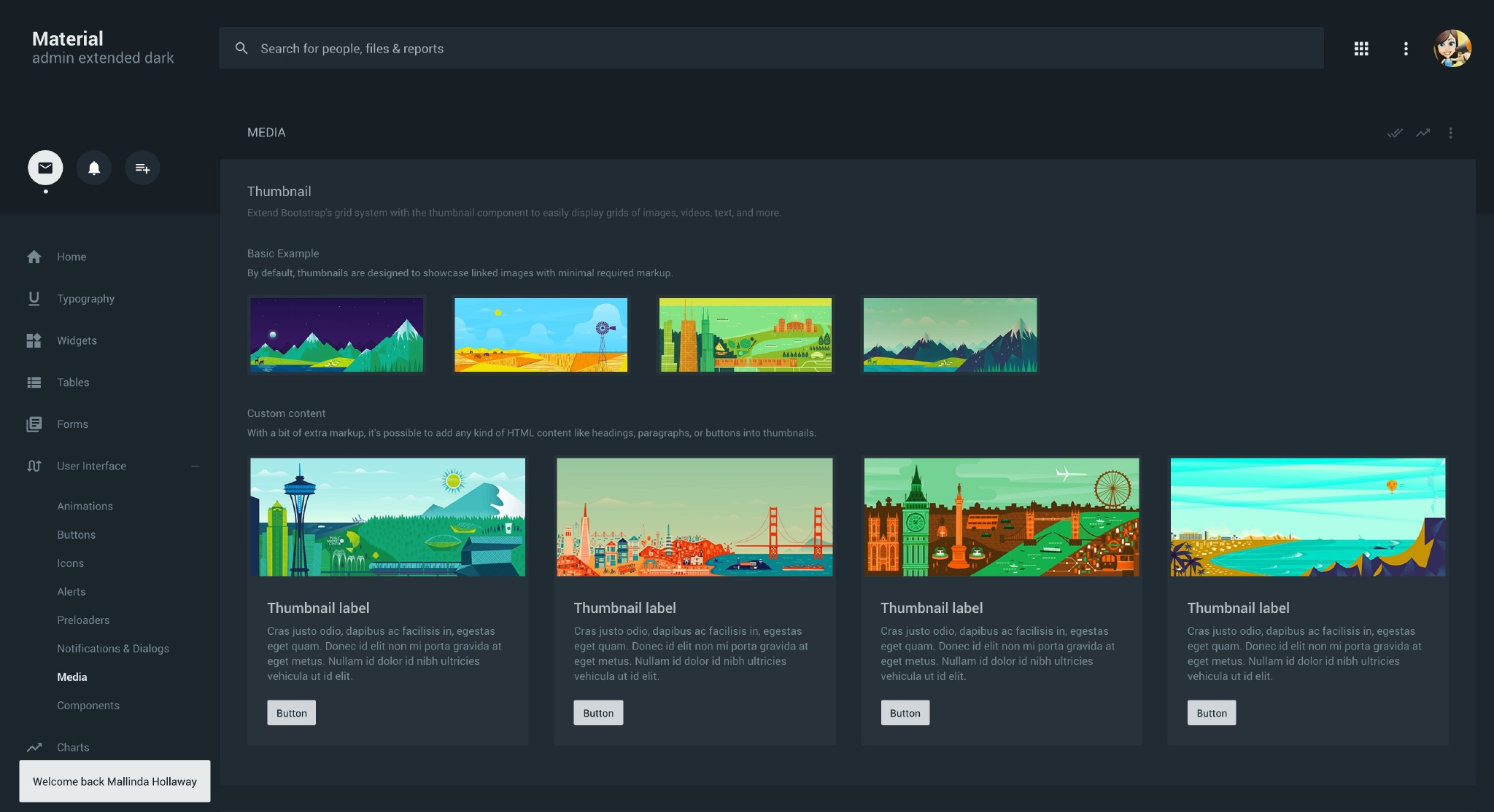 一套 Material Design 风格的管理面板 HTML 模板下载-稀土区