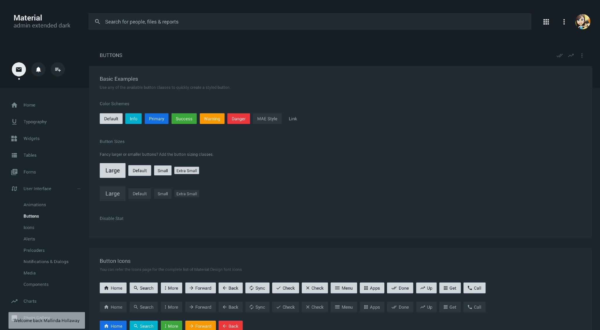一套 Material Design 风格的管理面板 HTML 模板下载-稀土区