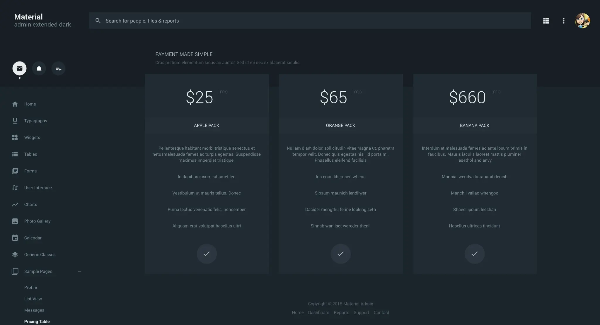 一套 Material Design 风格的管理面板 HTML 模板下载-稀土区