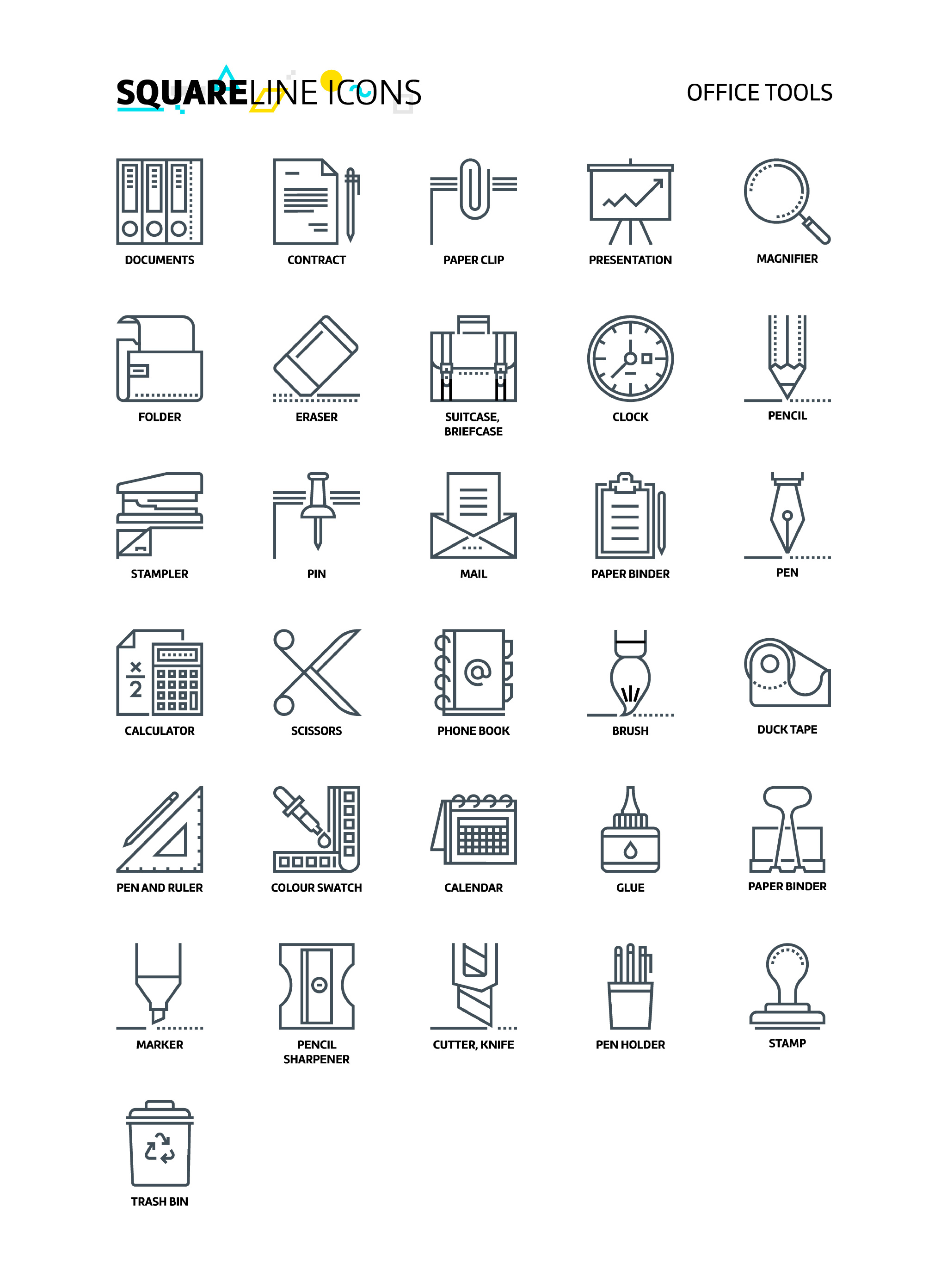 1000 枚简洁多种类线型 icon 图标下载-稀土区