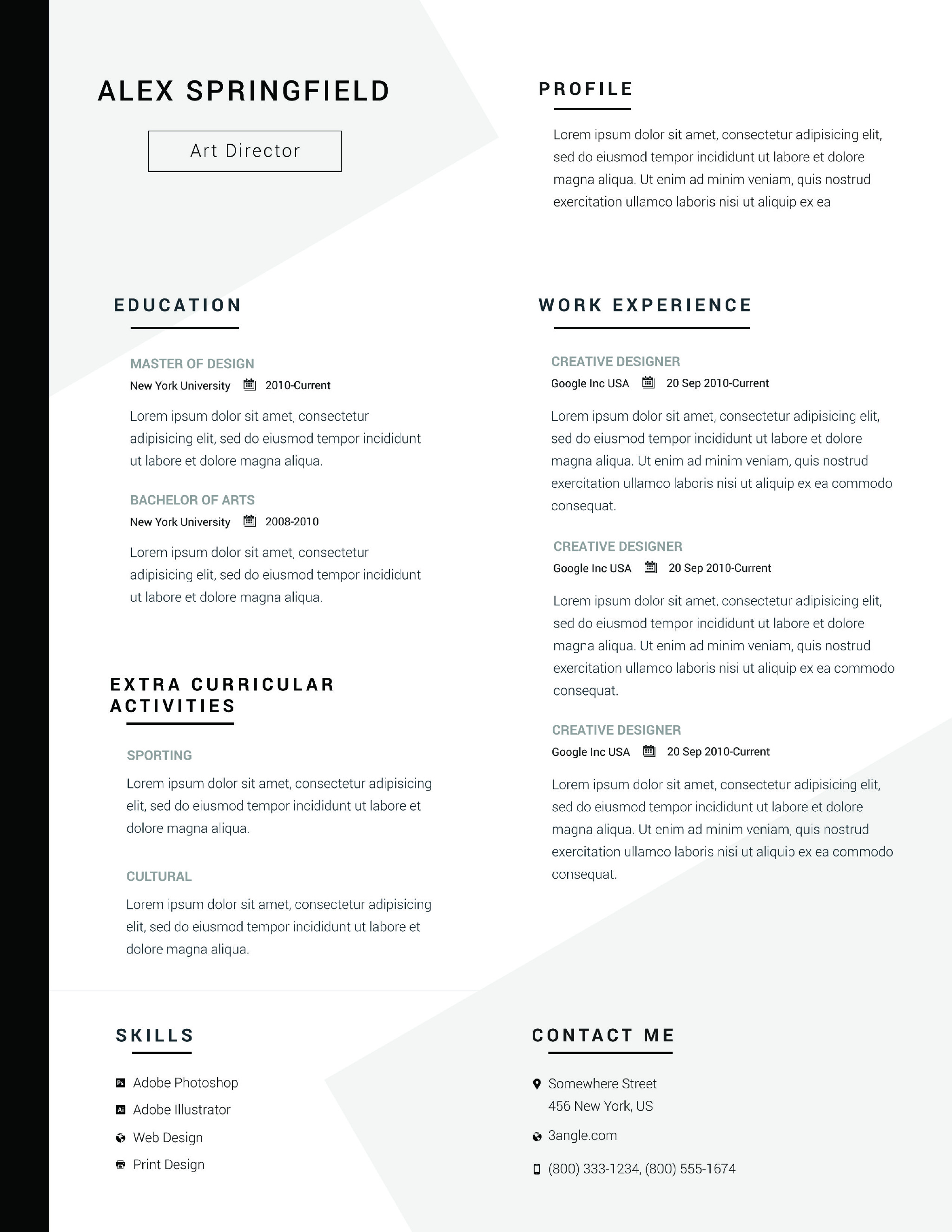 5款精致简洁的个人面试简历模板-稀土区