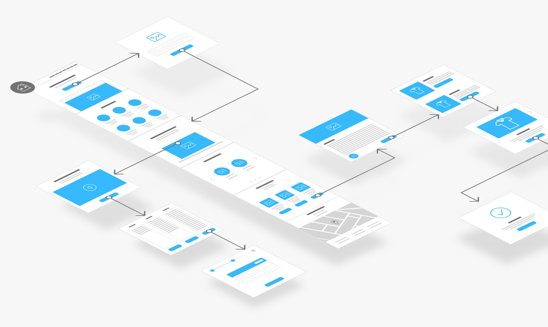 简洁精致的Web & mobile Wireframe Kits 线框图-稀土区