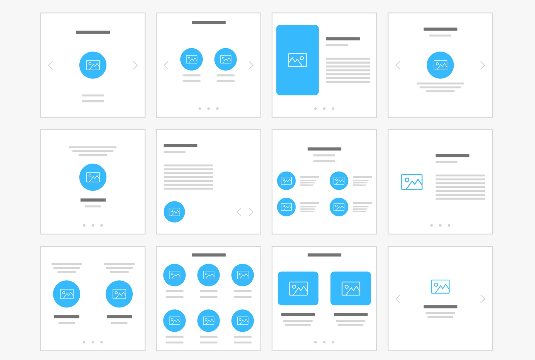 简洁精致的Web & mobile Wireframe Kits 线框图-稀土区