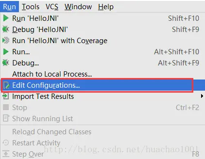 修改Edit Configurations